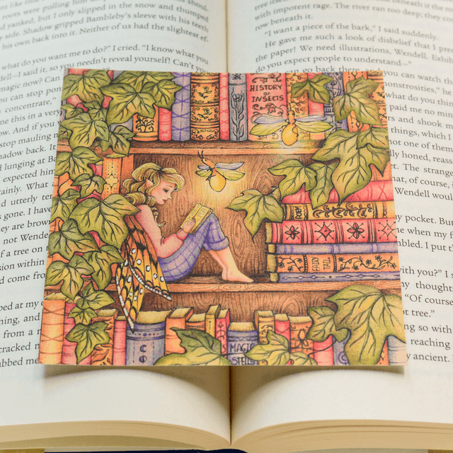 "Book Fairy" postcard