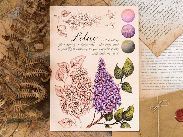 "Lilac Flowers" Poster A4