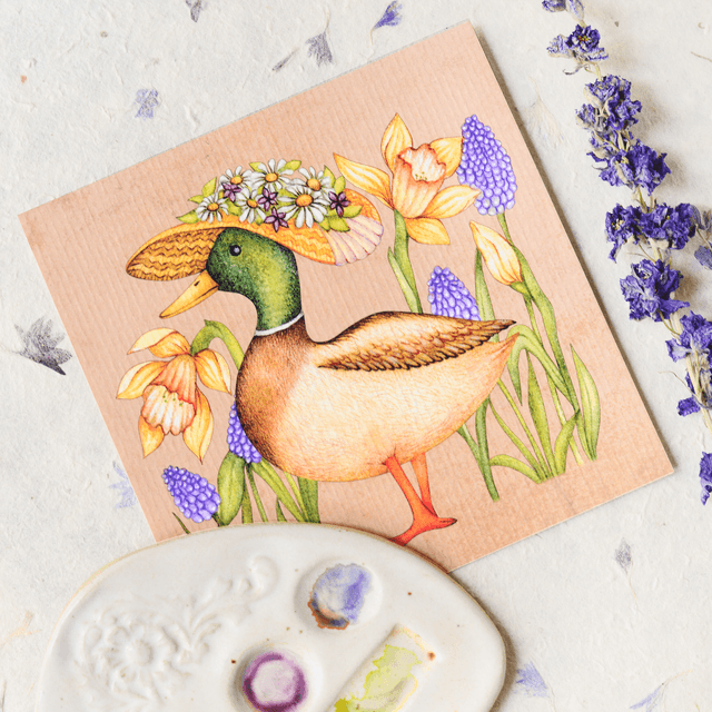 "Spring Ducky" postcard