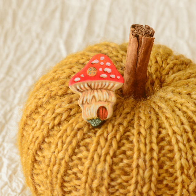 Autumn Collection "Amanita House" clay pin