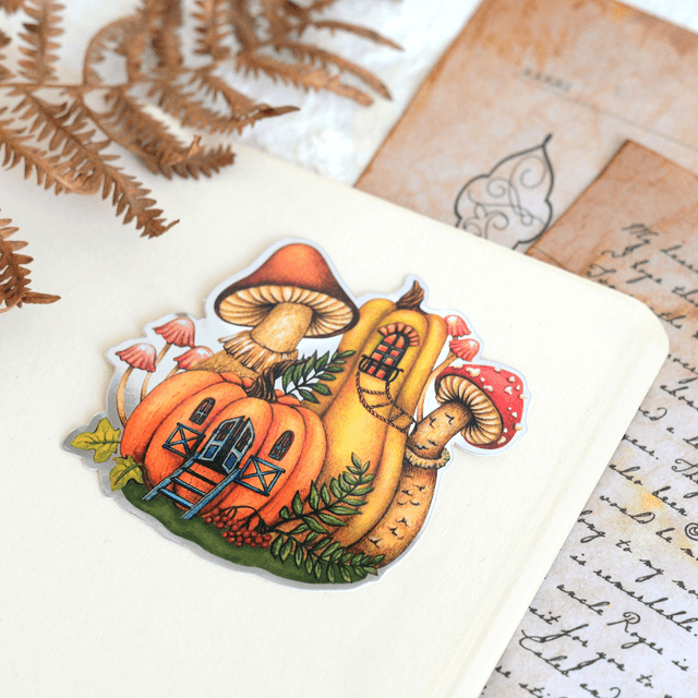 "Pumpkin House" vinyl sticker