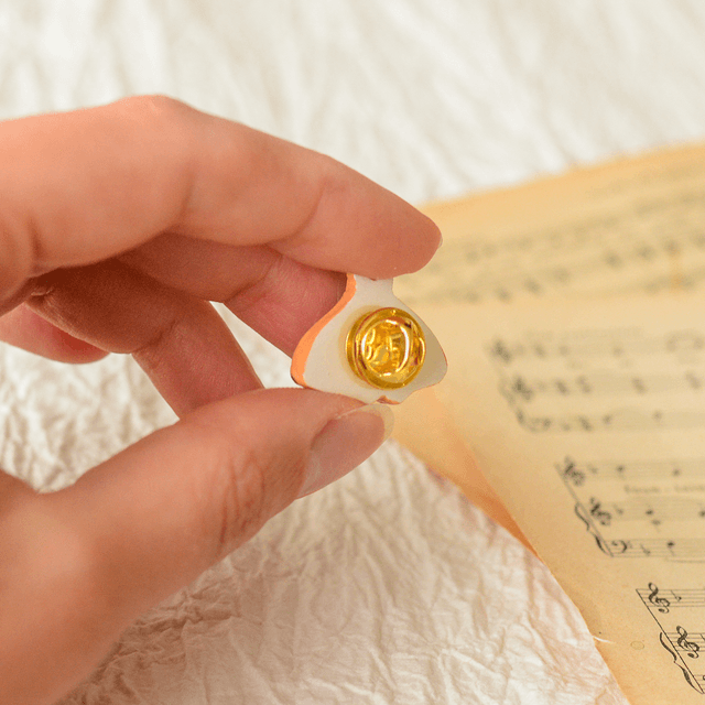 Autumn Collection "A Golden Moth" clay pin