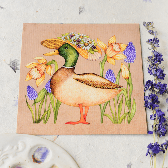 "Spring Ducky" postcard