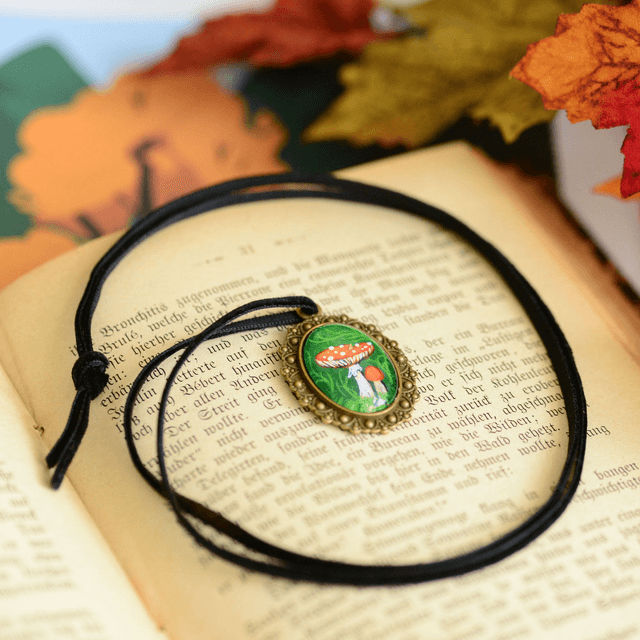 Amanita Mushroom Pendant