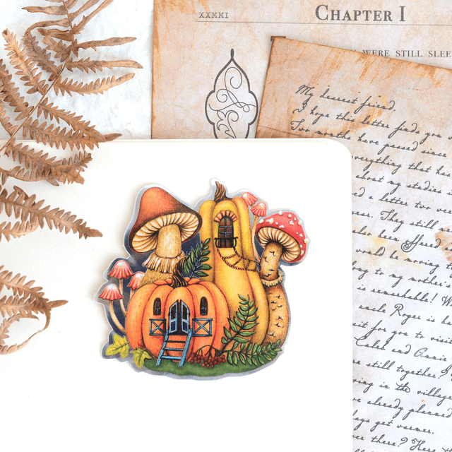 "Pumpkin House" vinyl sticker