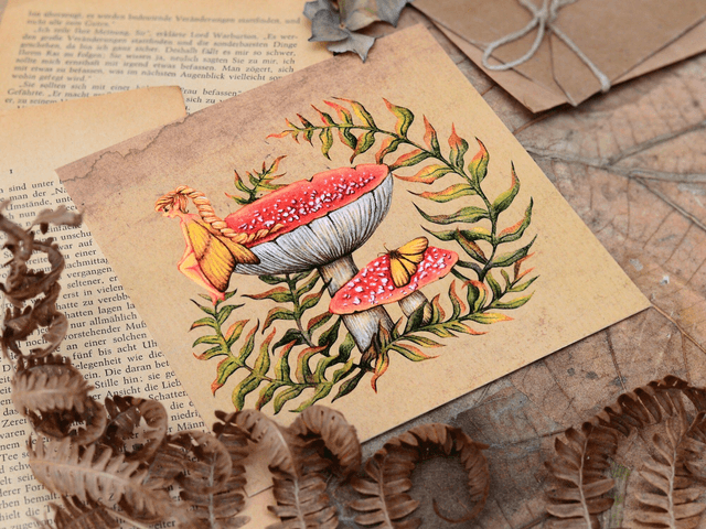 "Amanita Fairy" postcard