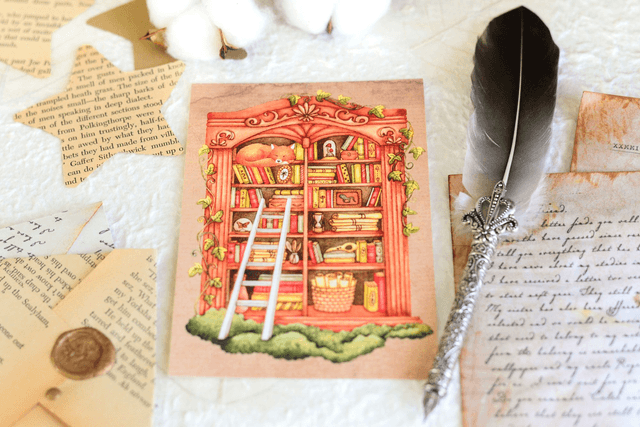 Magic Bookcase Postcard
