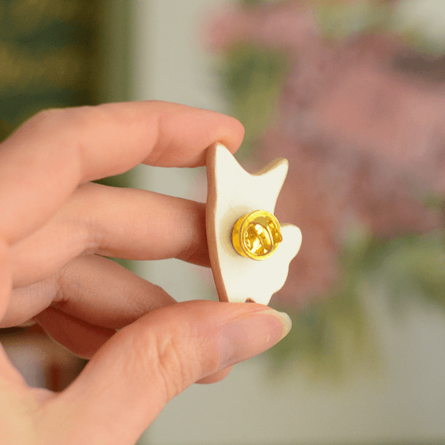 Spring Collection "Corgi Friend" clay pin