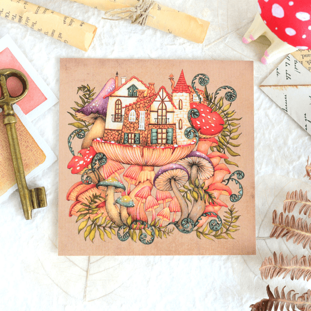 "Mushi Village" postcard