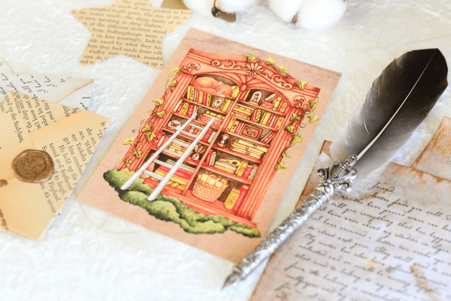 Magic Bookcase Postcard