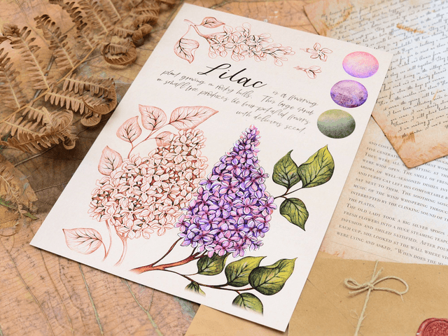 "Lilac Flowers" Poster A4