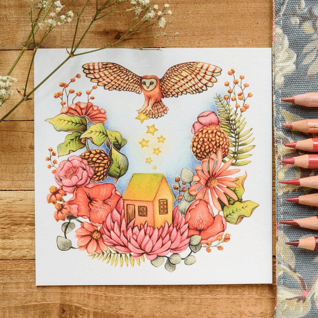 "Secret Garden" postcard