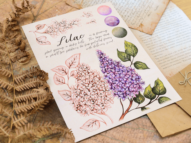 "Lilac Flowers" Poster A4