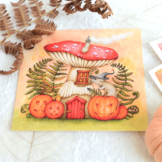"Autumn Vibes" postcard