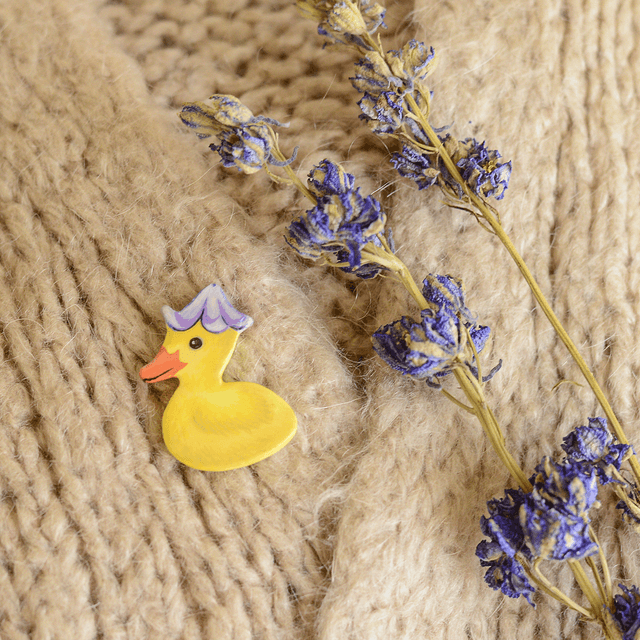 Spring Collection "Ducky" clay pin