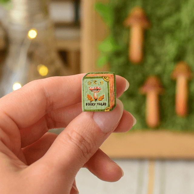 Autumn Collection "Book of Fairy Tales" clay pin