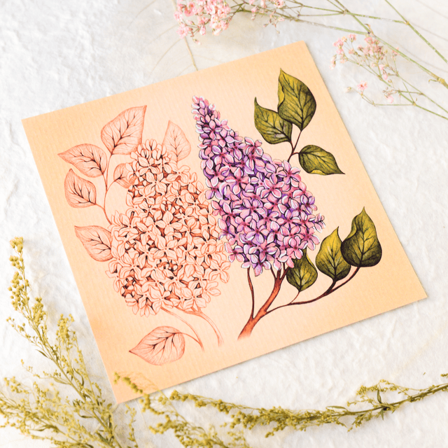 "Lilac Flower" postcard