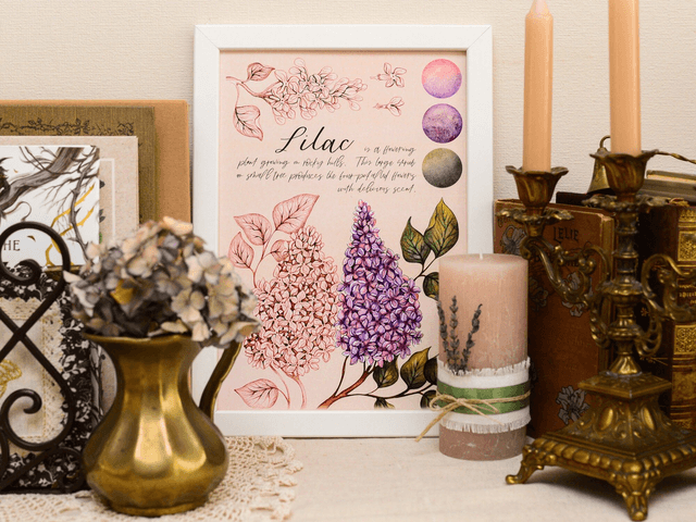 "Lilac Flowers" Poster A4