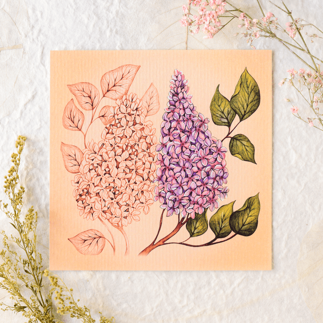 "Lilac Flower" postcard