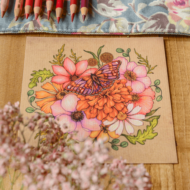 "Wild Blooms" postcard