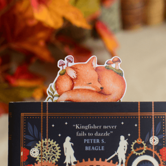 A Library Fox Die-Cut Bookmark