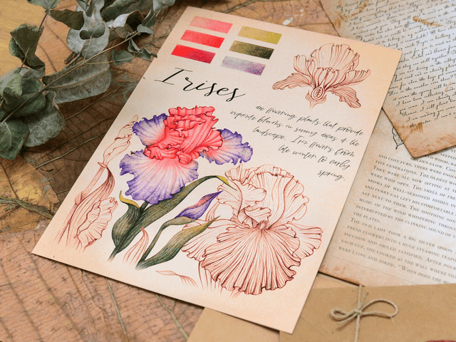 "Iris Flowers" Poster A4