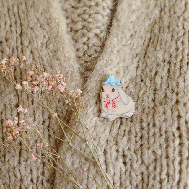 Spring Collection "Honeybunny" clay pin