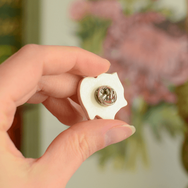Spring Collection "Pomeranian Cutie" clay pin