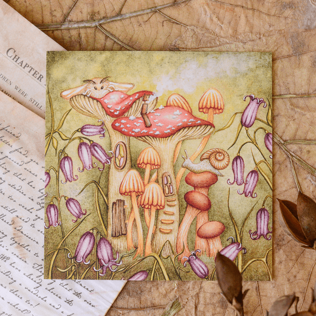 &quot;An Enchanted Village&#039;&#039; postcard 