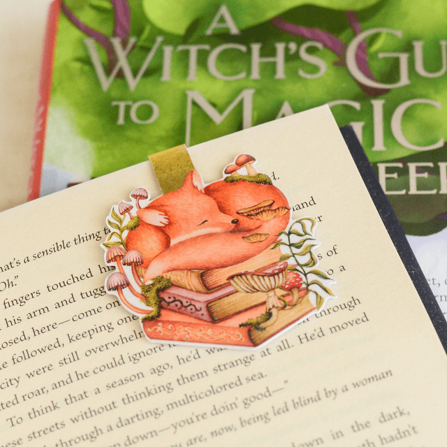 A Library Fox Magnetic Bookmark