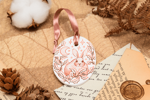 Christmas Rabbit Ornament 